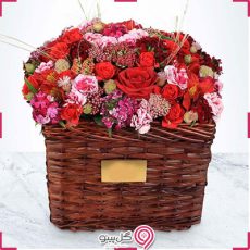 سبد گل قرمز g-ba-210