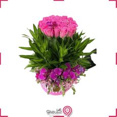 سبد گل رز و ارکیدهg-ba-fa-100