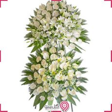 تاج گل دو طبقه لیلیوم آنتریوم سفیدg-t-as-358