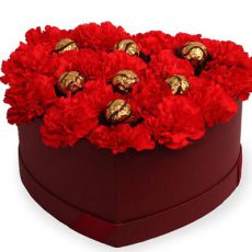 باکس گل میخک قرمز