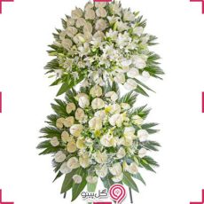 تاج گل دو طبقه لیلیوم آنتریوم سفیدg-t-as-358