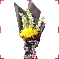 دسته گل ترحیم مریم و داوودی زرد g-f-gso-645
