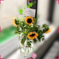 گلدان گل شیشه ای الیانا g-gs-ysh-890