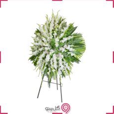 تاج گل گلایل سفید g-mosh-t-368