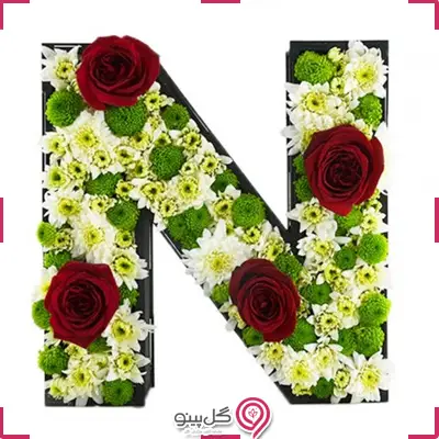 باکس گل رز و داوودی حرف g-ba-106 N