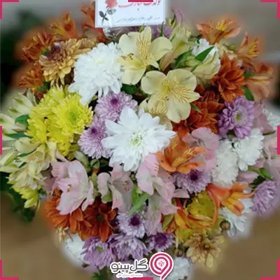 خرید سبد گل داوودی و میخک و آلستر g-mosh-ba-310-6