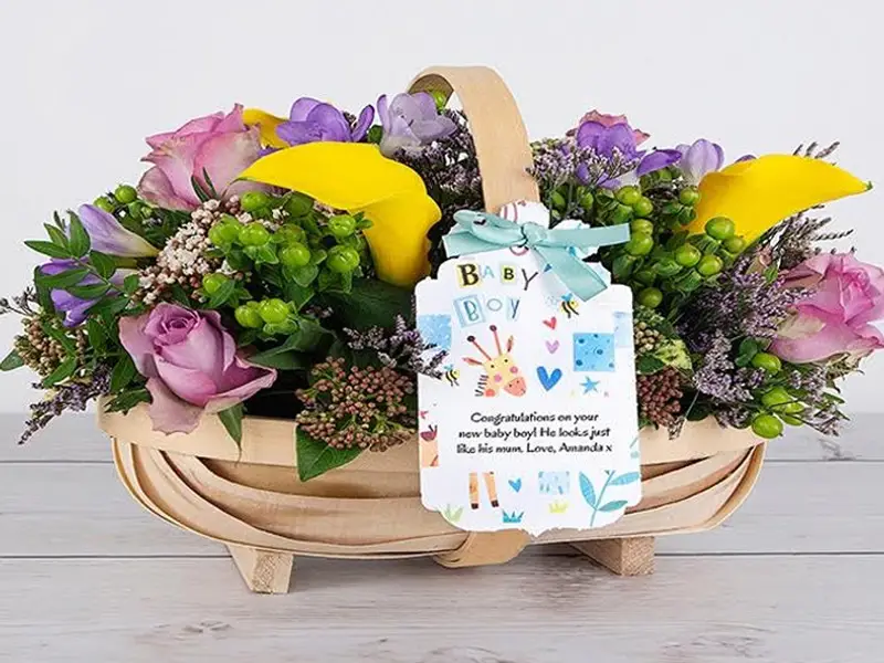 سبد گل قدم نو رسیده مبارک