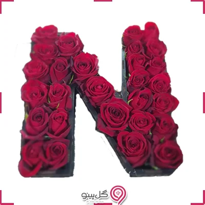 باکس گل حرف N نگین g-bo-heyd-735