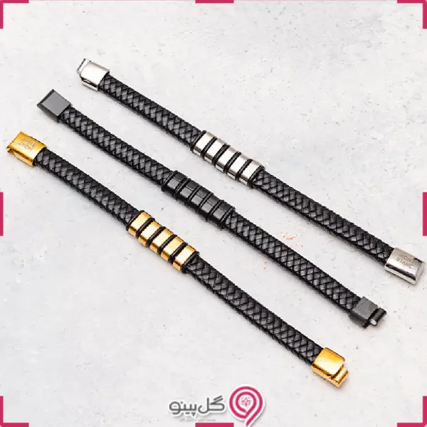 دستبند مردانه طرح حصیری آرادg-g-kmoo-209