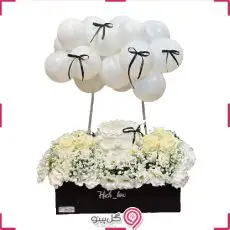 باکس گل و کیک پاپیون g-bo-pan-201